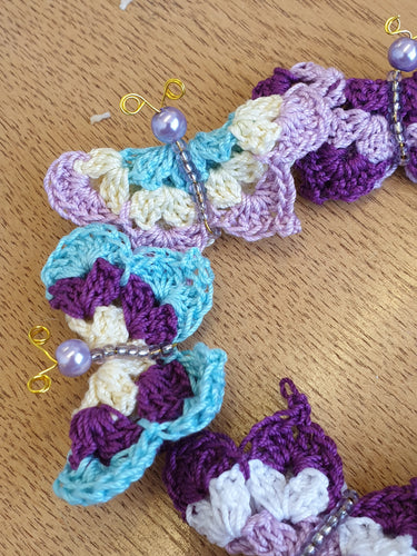 Handmade Crocheted Butterfly Badges Limited Edition SALE