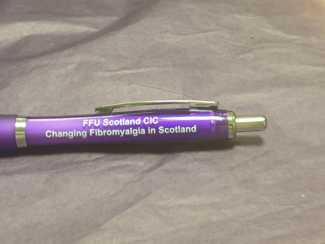 FFU Scotland CIC Changing Fibromyalgia Across Scotland pen Branded Merchandise SALE