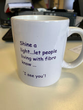 #lightupforfibro Mug Two sided customised design FFU Scotland CIC Branded Merchandise